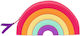 Rainbow Pencil Case Silicone Barrel Red