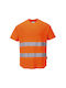 Work Shirt T-shirt with Reflective Tapes Portwest C394ORR