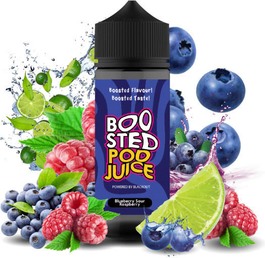 Blackout Άρωμα Boosted Pod Juice Blueberry Sour 120ml 1τμχ Blueberry Sour Raspberry