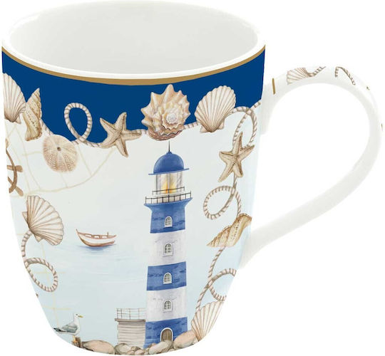Marva Becher aus Porzellan Blau 350ml