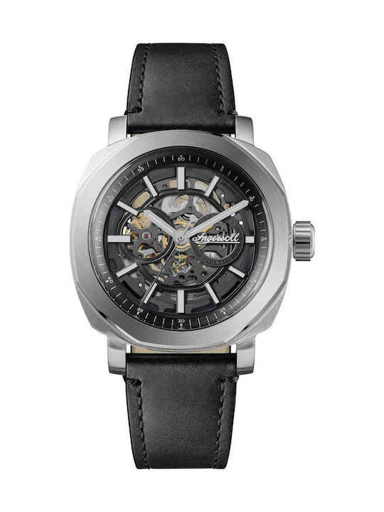 Ingersoll Men's Watch Battery with Black Leather Strap