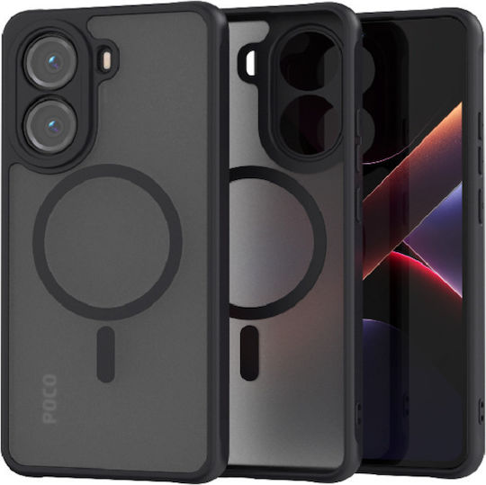 Spacecase Hybrid Magsafe Back Cover Plastic / Silicone Black (Poco X7 ProHonor X7)