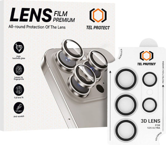 Tel Protect Camera Protection Tempered Glass Transparent for the Samsung Galaxy S25 Ultra