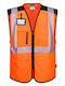 Portwest Pro Ανδρικό Γιλέκο Εργασίας με Ανακλαστικές Ταινίες Πορτοκαλί