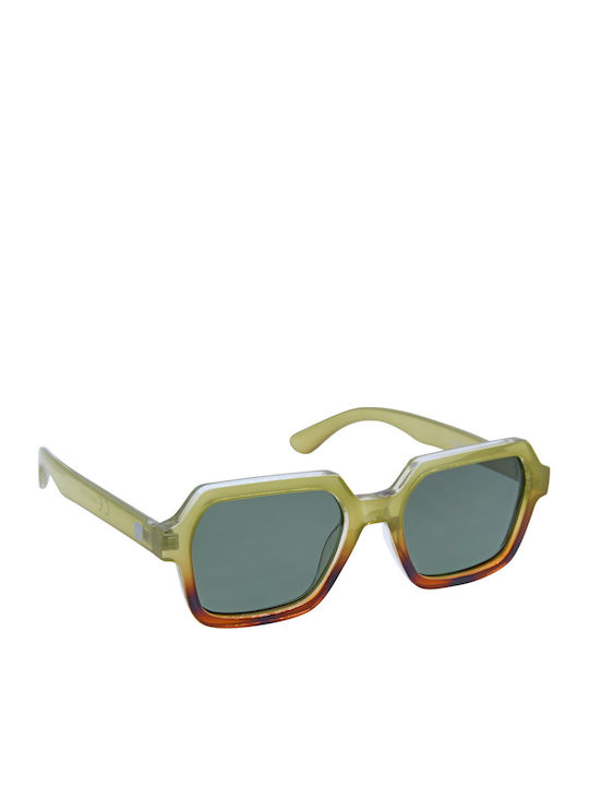 Eyelead Unisex Sunglasses with Green Plastic Frame and Green Polarized Lens