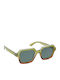 Eyelead Unisex Sunglasses with Green Plastic Frame and Green Polarized Lens
