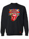 Κεντημένη Στάμπα Rolling Stones Φούτερ Μπλούζα Unisex Takeposition Μαύρο 214-332-7530