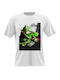 Herrenbluse Kermit Frosch Oc649-weiß