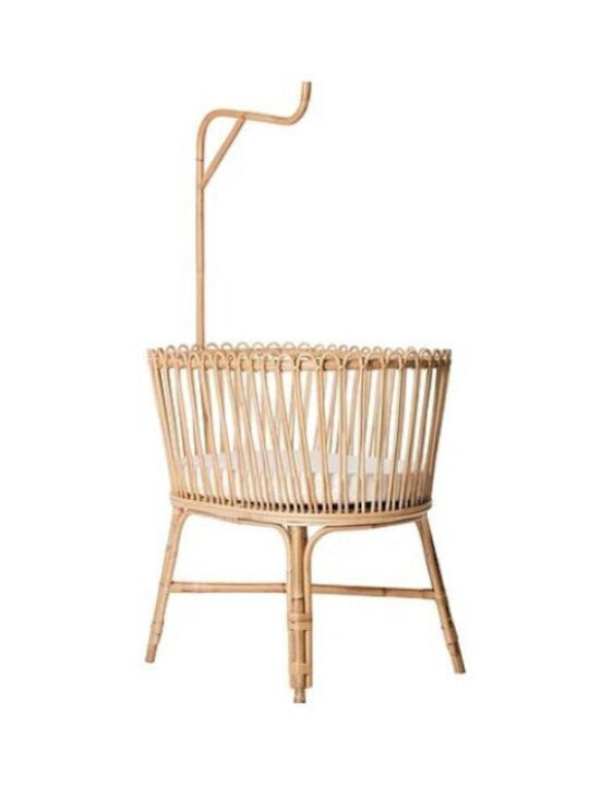 Polihome Baby Crib Weave Beige with Mattress 60x90cm