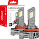AMiO Lampen Auto H8 / H9 / H11 Canbus LED 6000K Kaltes Weiß 12V 50W 2Stück