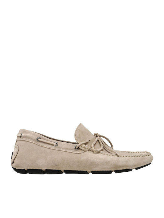 Men's Suede Loafers Beige