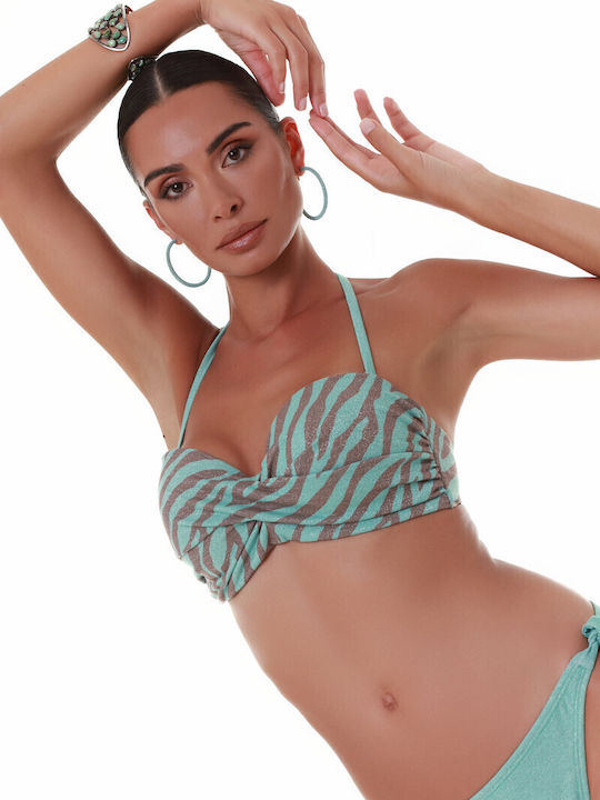 Candy Rush Trägerloses Bikinioberteil C Becher Türkis