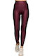 Frauen Leggings Glänzend Eggplant