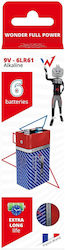 Baterie Alcalină Wonder Full Power 6LR61 9V Pcs 6