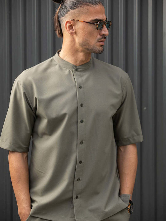 Henry Clothing Short-sleeved Shirt in Wide Line...