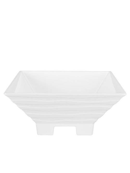 Servewell Melamine Salad Bowl White 6pcs