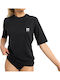 Roxy Waves UPF 50 Women Short Sleeve Sun Protection Shirt Black