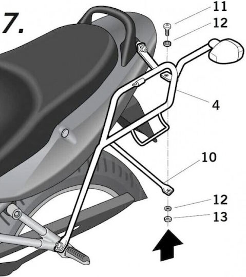 Стойки за странични куфари Shad за Suzuki Gsf 650 11-15 S0gs61sf