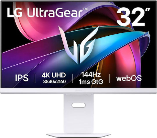 LG Ultragear IPS HDR Gaming Monitor 32" 4K 3840x2160 144Hz με Χρόνο Απόκρισης 1ms GTG Λευκό