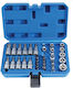 Set of 3/8" Socket Wrenches Torx Profile Male Female T10-T60 E4-E20 34 Pieces