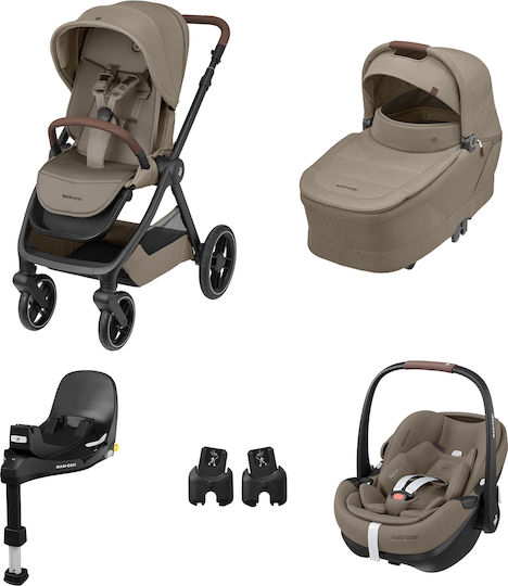 Maxi-Cosi Oxford+ Reglabil 3 în 1 Cărucior pentru copii Potrivit pentru Nou-născut Twillic Truffle