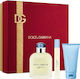 Dolce & Gabbana Light Blue Pour Homme Men's Set with Body Lotion