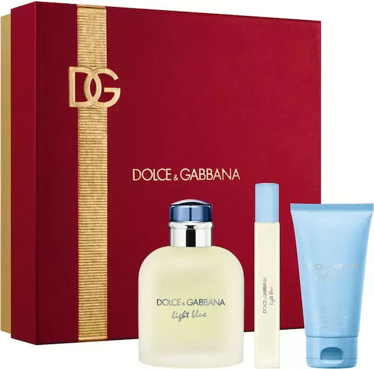 Dolce & Gabbana Light Blue Pour Homme Men's Set with Body Lotion