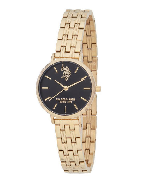 U.S. Polo Assn. Womens Watch 28mm Battery With Gold Steel Bracelet