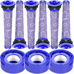 Set 9 Newevo Filter Kompatibel mit Dyson V7 V8 V8+ Staubsauger 6 Vorfilter 3 Hepa-Filter Waschbar Lila