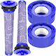 Set 4 Newevo Filters Compatible Dyson V7 V8 V8+ Vacuum Cleaners 2 Pre-filters 2 Hepa Filters Washable Purple