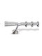 Enis by Domus Metallic Curtain Pole Samothraki Double with Rail Φ25mm 160cm Nickel Matte - Chrome