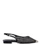 Pointy Slingback Ballerinas Black