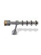 Enis by Domus Metallic Curtain Pole Montsa Double with Rail Φ25mm 160cm Charcoal