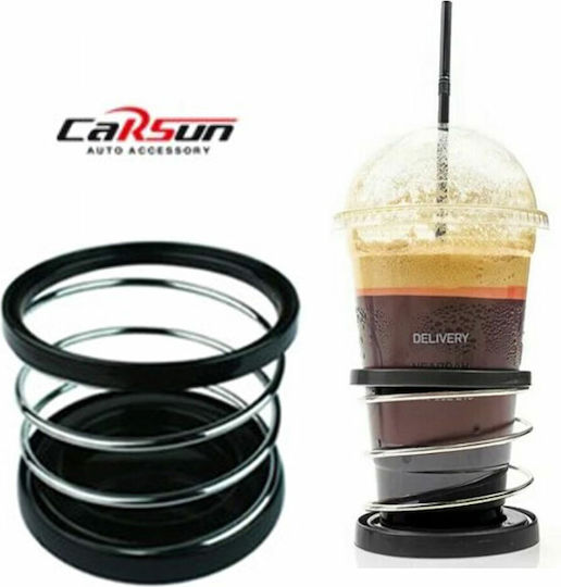 Carsun Car Cup Holder 1 Position with Adhesive Tape in Black Color