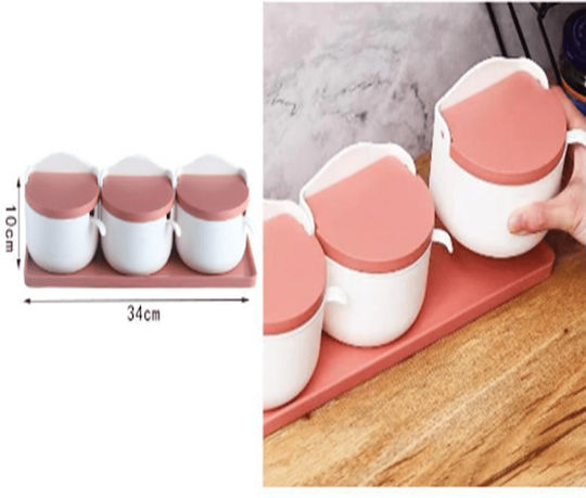 Suporturi de Condimente Plastice Pink 3buc