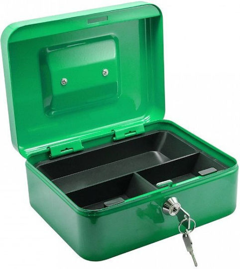 Cutii de bani metalice Technomax, cinci dimensiuni, verde 76-1