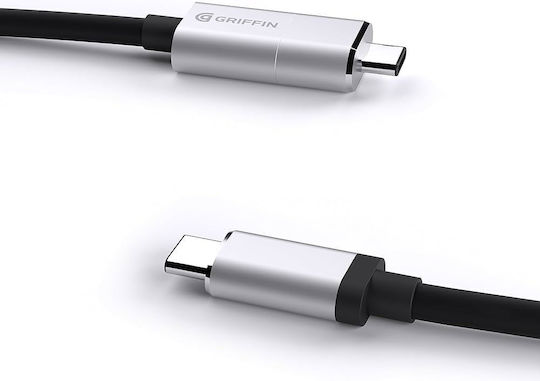 Winkel (90°) USB 2.0 Kabel USB-C männlich - USB-C Schwarzes 1,2 m lx51