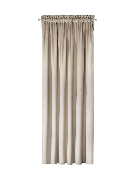 Eurofirany Κουρτίνα Συσκότισης με Τρέσα Melanie Μπεζ 140x270εκ.