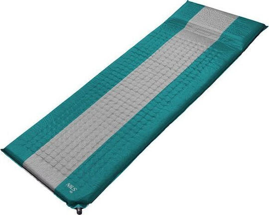 Nils Auto-umflare Single Substrat Camping 64x64cm Grosime 5cm în culoarea Turquoise