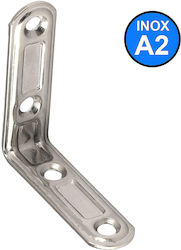 Inox Kiss Stainless Steel Corner Shelf Silver 31x31mm ART164N33
