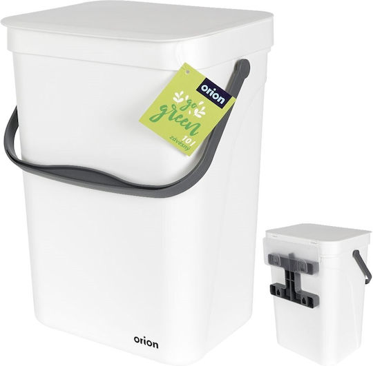 Orion Coș De Gunoi Pentru Dulap Din Plastic Alb 10lt