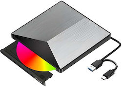 Newevo 2in1 External Optical Drive Usb 3.0 Usb-c 3.1 Dvd Cd-rw Laptop Driver Plug Play Aluminum Newevo 2in1 External Optical Drive Usb 3.0 Usb-c 3.1 Dvd Cd-rw Laptop Driver Plug Play Aluminum