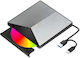 Newevo Unitate Optică Externă 2în1 USB 3.0 USB-C 3.1 DVD CD-RW Driver Laptop Plug Play Aluminiu