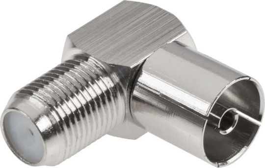 TV-Steckdose F-Winkel Metallstecker