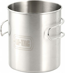 Cana de camping M-tac 450 ml cu mâner pliabil din oțel