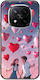 Valentine's Day Heart Balloons In Sky Xiaomi Poco X7 5g Black TPU Silicone Case