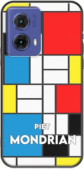 Piet Mondrian Motorola Moto G85 5g Black Tpu Μαύρη Σιλικόνη