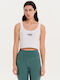 Women's Summer Crop Top Cotton Sleeveless White