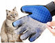 Handschuh für langhaarige Hunde zur Fellreinigung Blau