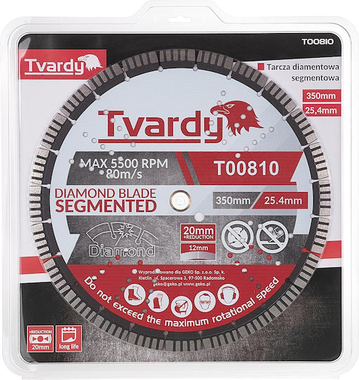 Tvardy Δίσκος Κοπής Δομικών Υλικών 350mm